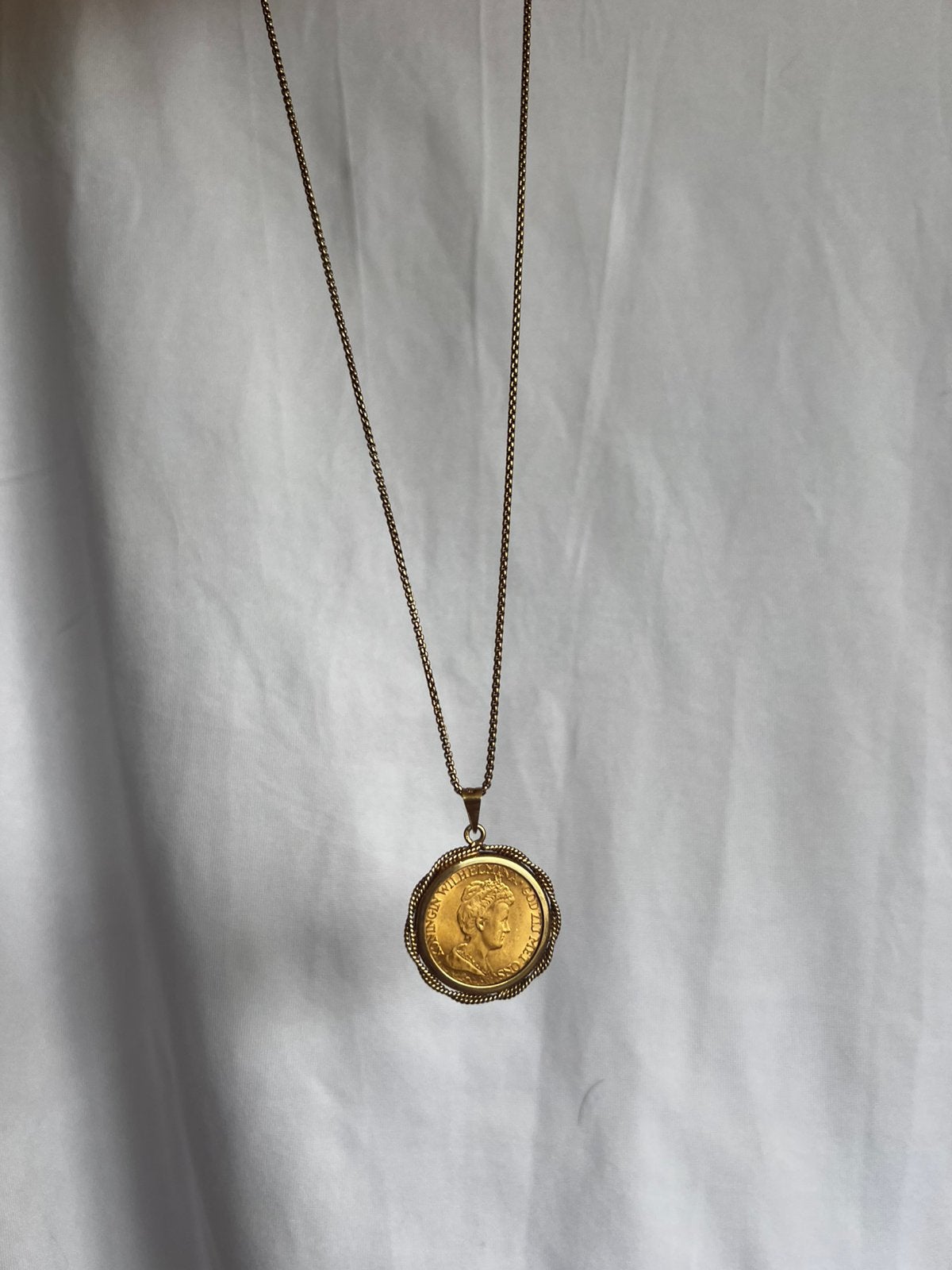 Gouden 10 gulden hanger / 1917 / 21,6 karaat, Ophalen of Verzenden, Zo goed als nieuw, Goud