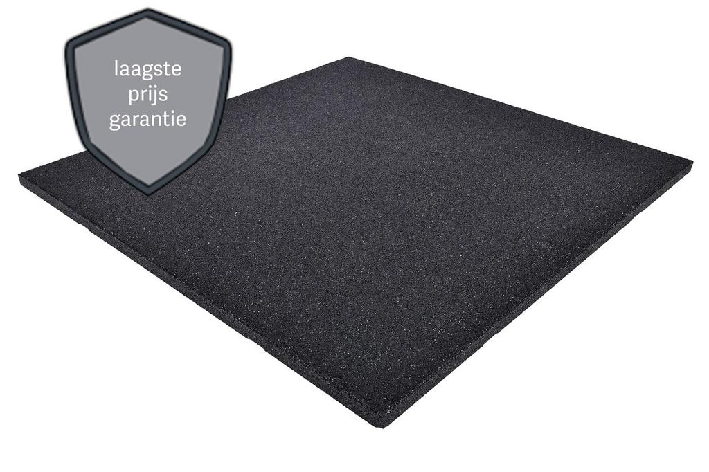 Rubberen Tuin / Terras Tegels 100 x 100 x 2.5cm Zwart €19.45, Tuin en Terras, Stunttegels.nl, Rubber, Nieuw, Ophalen of Verzenden
