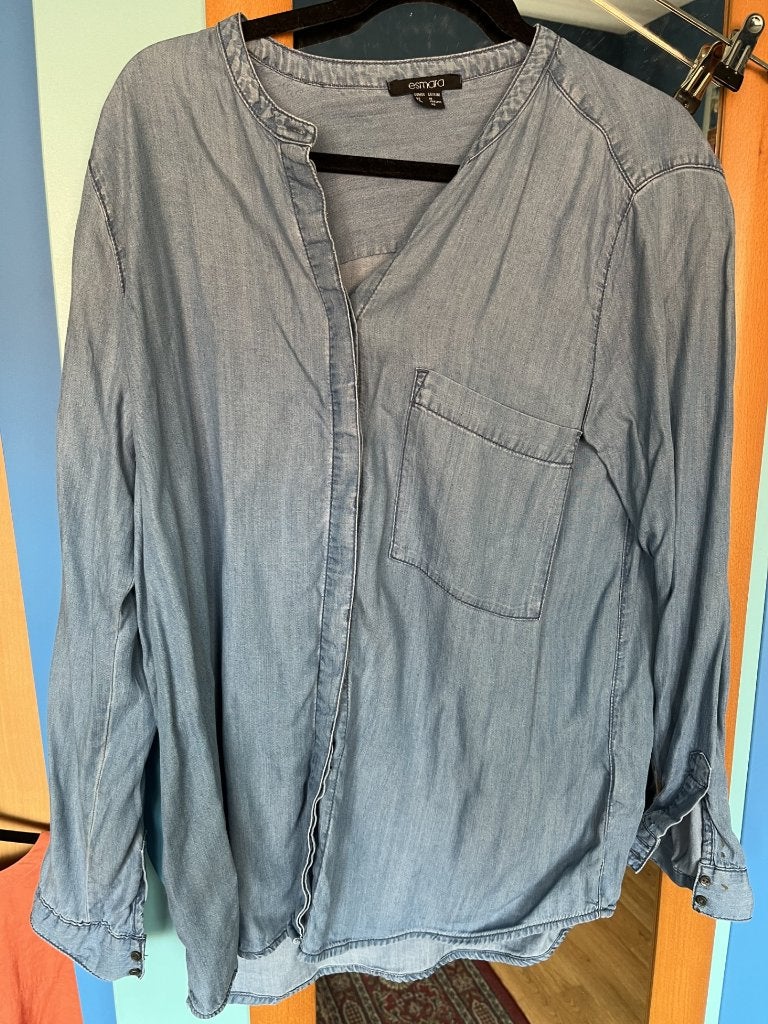 mooi lycocell tuniekje jeanskleur Esmara  44 zgan, Maat 42/44 (L), Esmara, Zo goed als nieuw, Verzenden