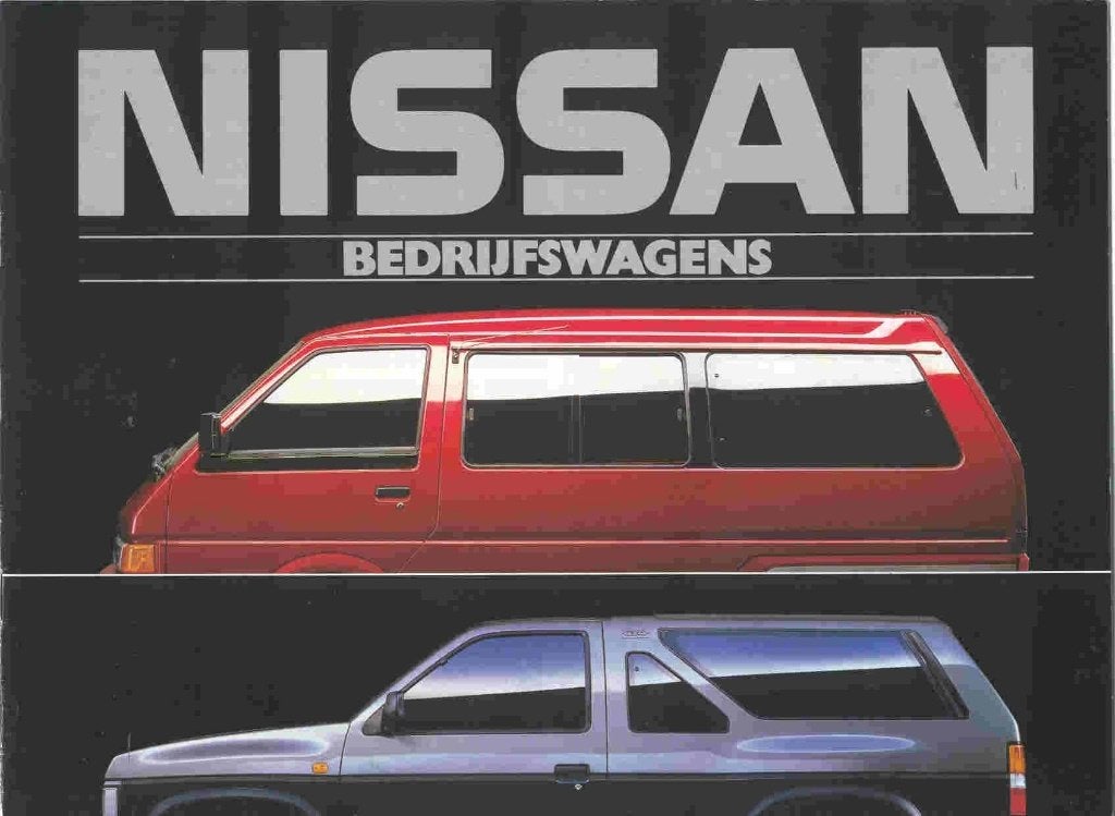 Nissan Bedrijfswagens met bijlage prijs- /dealerlijst (1987), Ophalen of Verzenden, Nieuw, Nissan