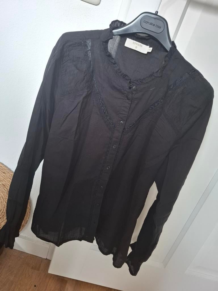 Cream Zwarte Blouse Maat 42, Verzenden, Zwart, Maat 42/44 (L), Cream