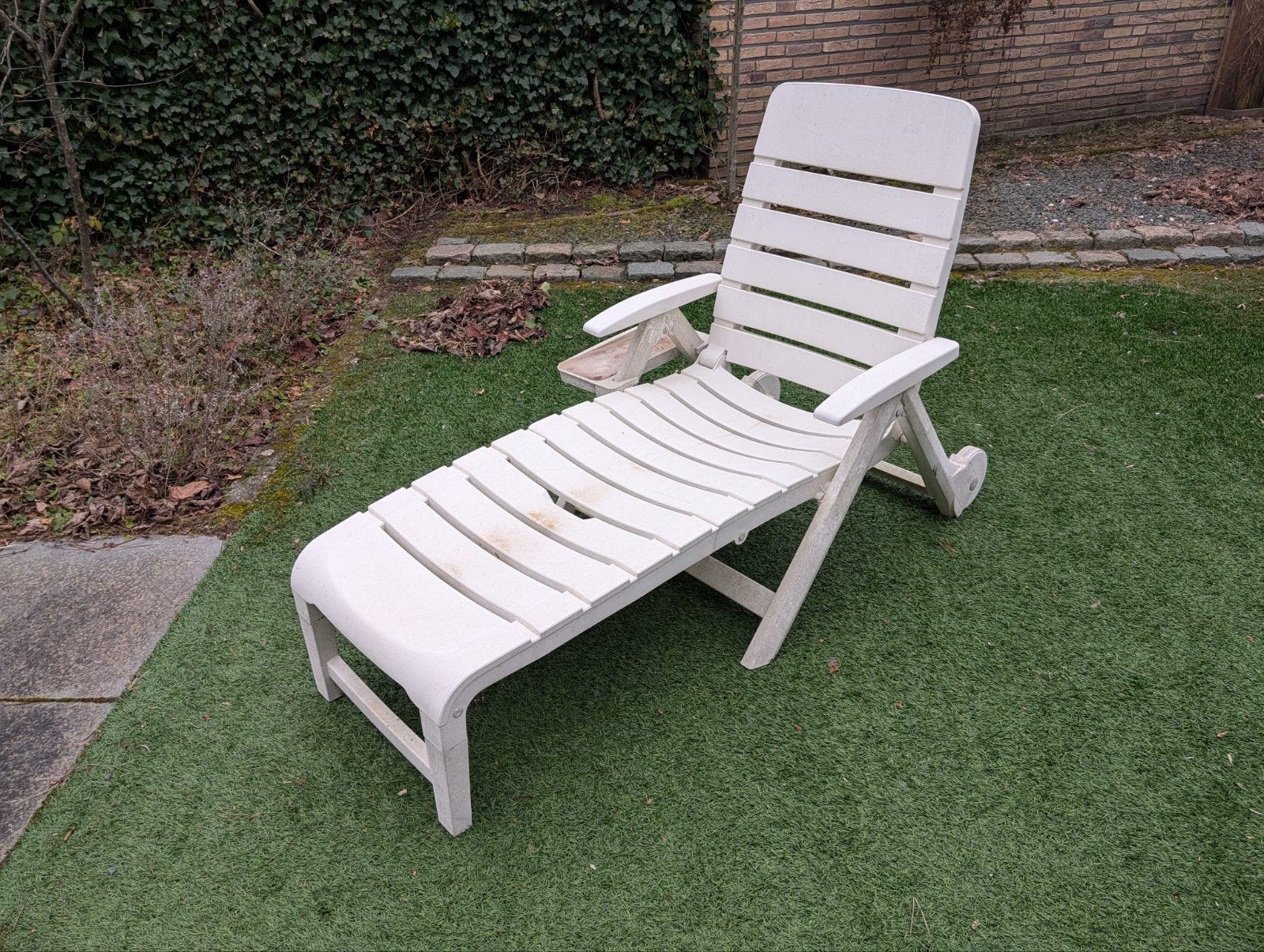 Hartman ligbed wit., Ophalen, Gebruikt, Kunststof, Verstelbaar
