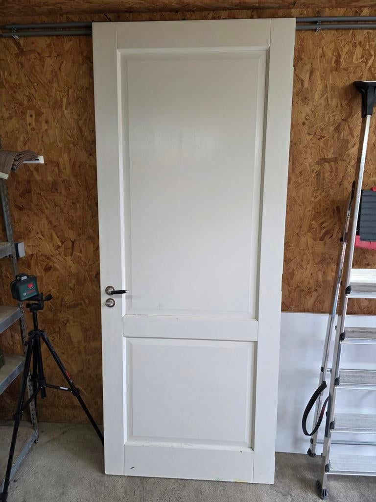Zware paneeldeur met klink, Ophalen, 80 tot 100 cm, 215 cm of meer, Binnendeur