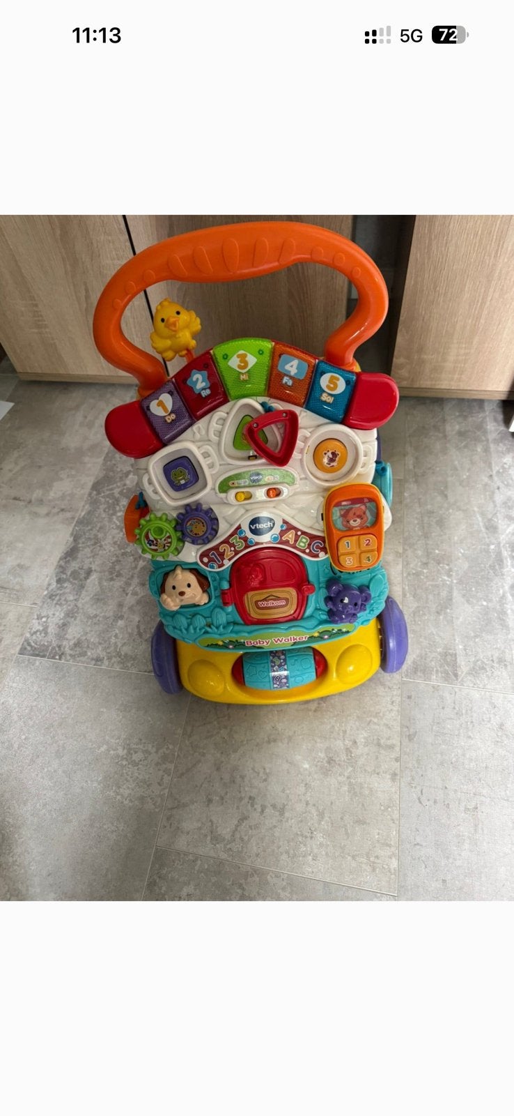 V tech loopwagen, Kinderen en Baby's, Speelgoed | Vtech, Ophalen, Zo goed als nieuw, 6 maanden tot 2 jaar