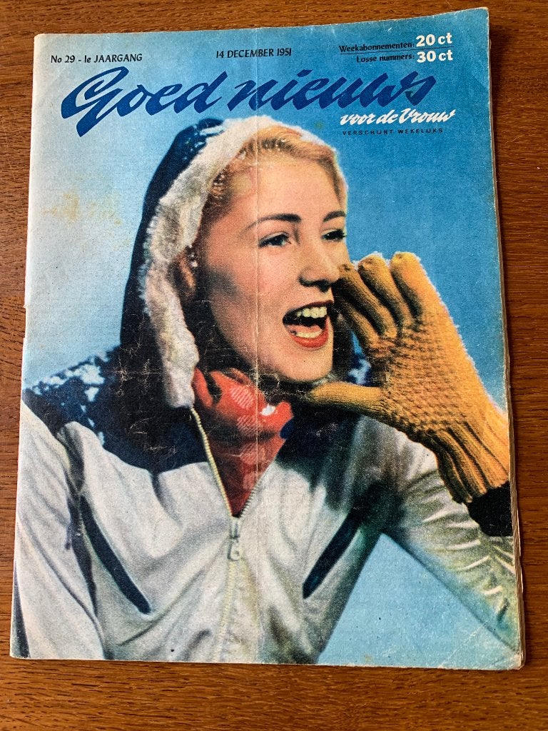 'Tijdschrift voor de vrouw' "Goed Nieuws" December 1951, Ophalen of Verzenden, Huis en Inrichting