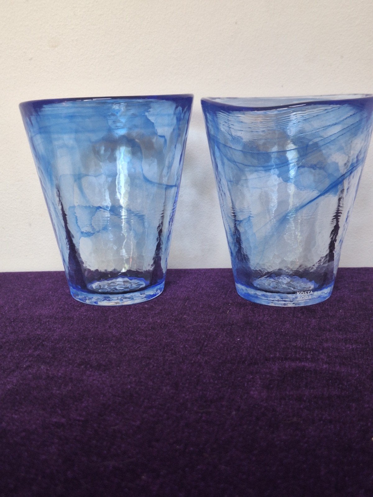Twee glazen- Ulrica Hydman Vallien-mine serie-gesigneerd, Ophalen of Verzenden
