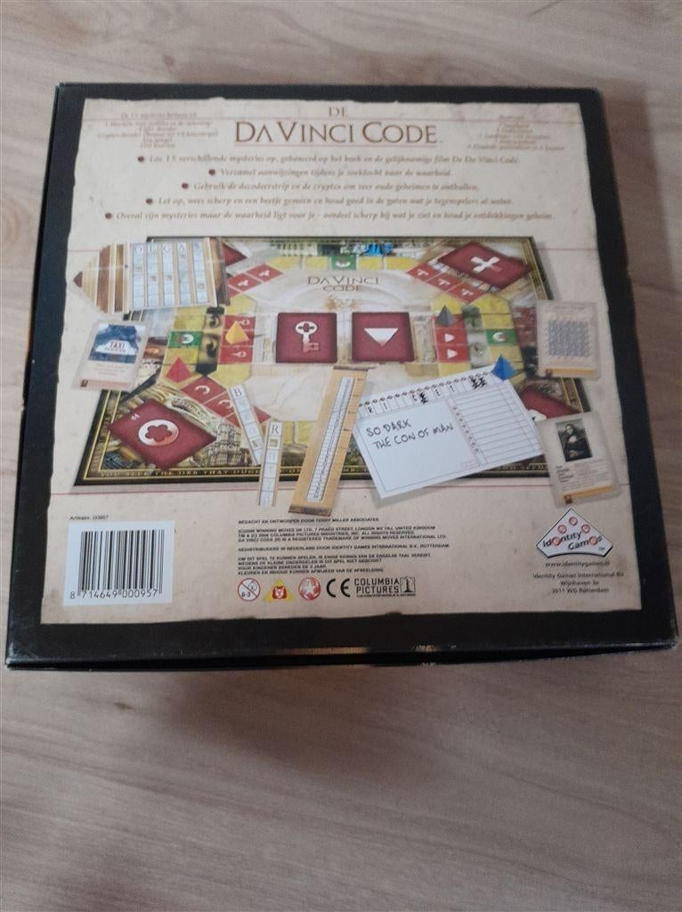 Davinci code het bordspel - s1852, Hobby en Vrije tijd, Gezelschapsspellen | Bordspellen, Verzenden, Zo goed als nieuw