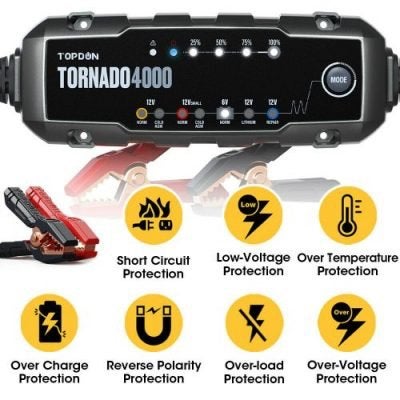 Topdon T4000 accu lader 6V & 12V lader nieuw, Ophalen of Verzenden