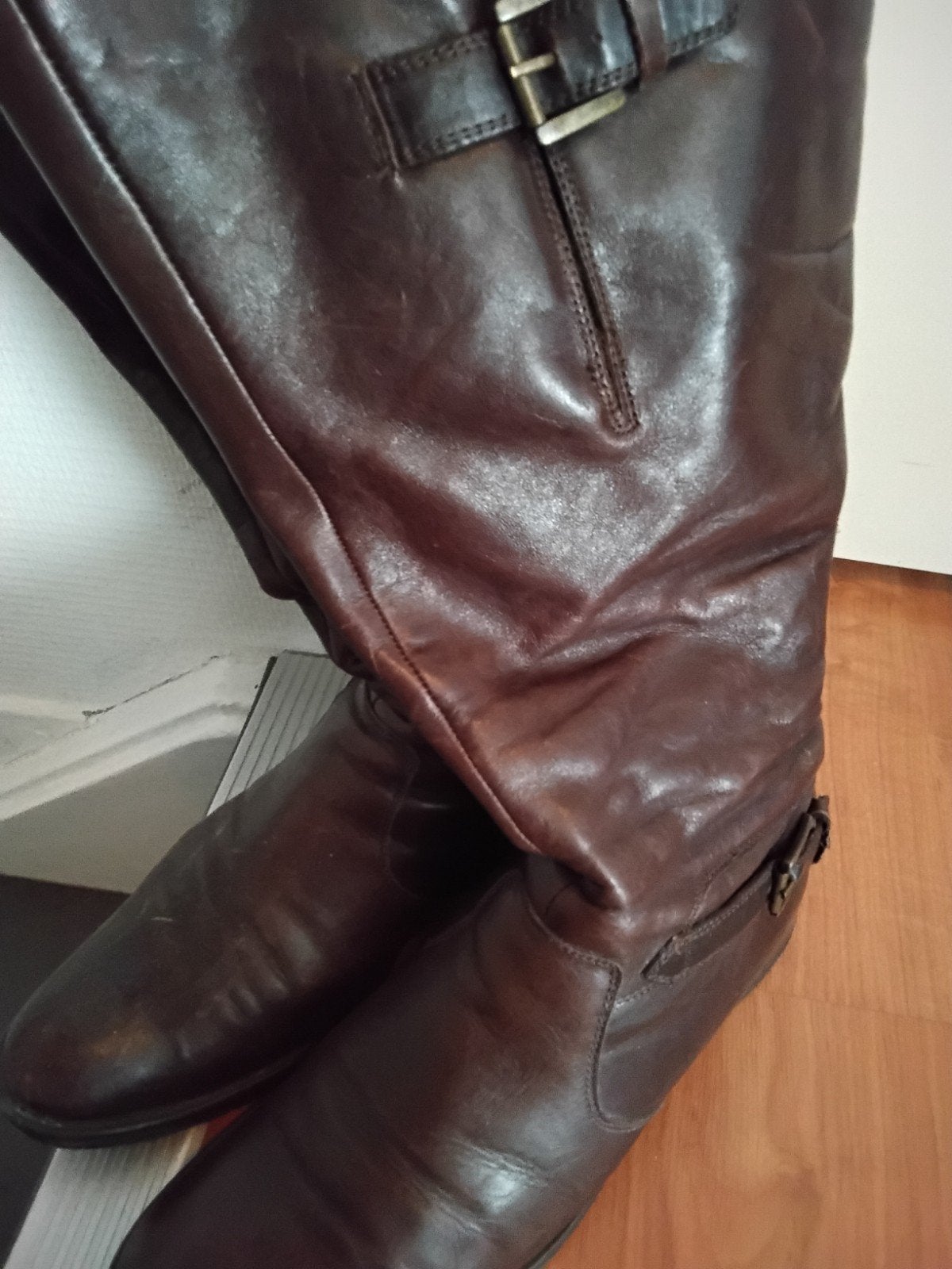 BRUINE LAARZEN, Ophalen of Verzenden, Zo goed als nieuw, Bruin, Hoge laarzen