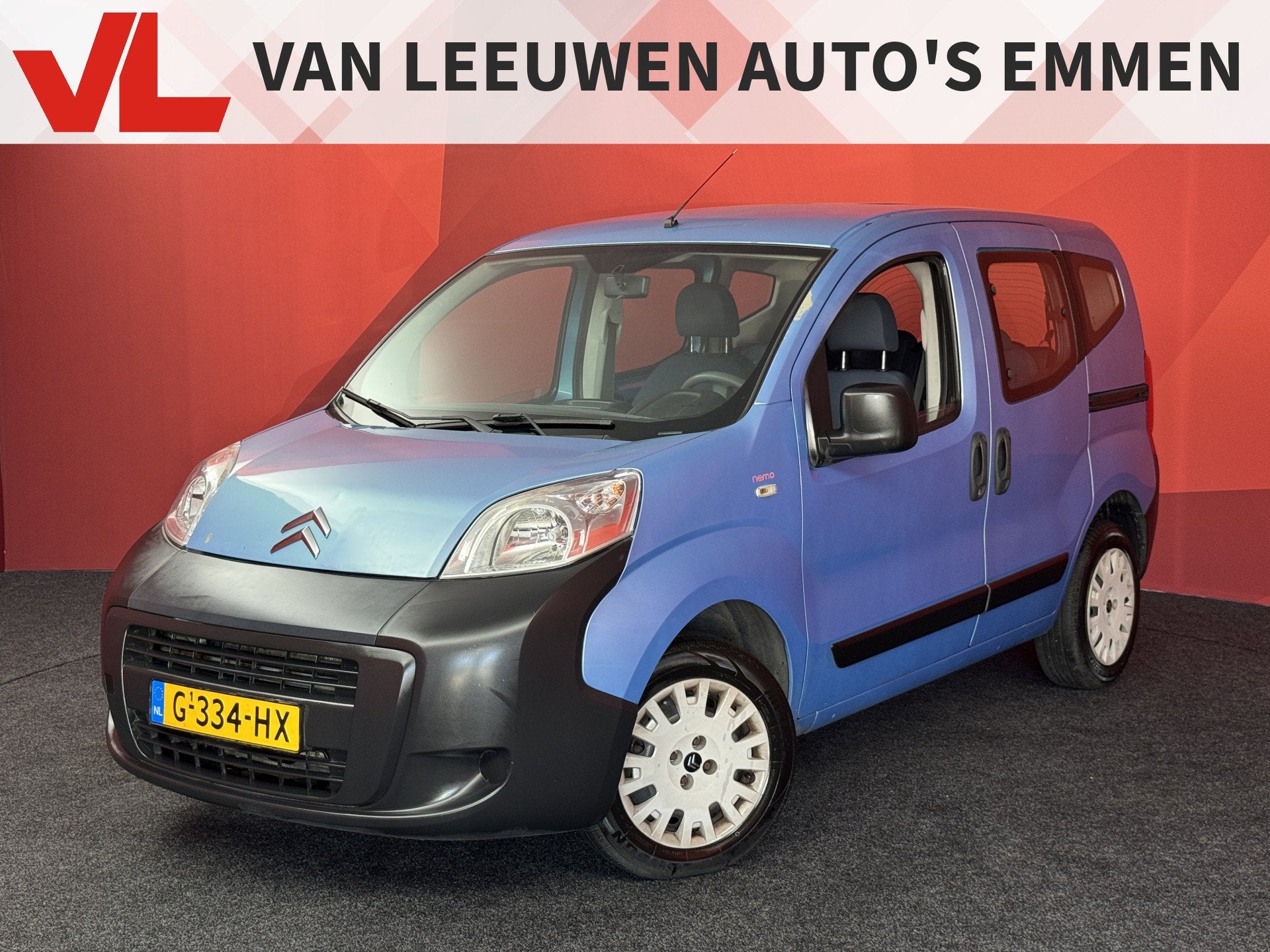 Citroën Nemo 1.4i Multispace | Trekhaak | Airco | Apk 01-20, Auto's, Citroën, Voorwielaandrijving, Zwart, 4 cilinders, Bedrijf