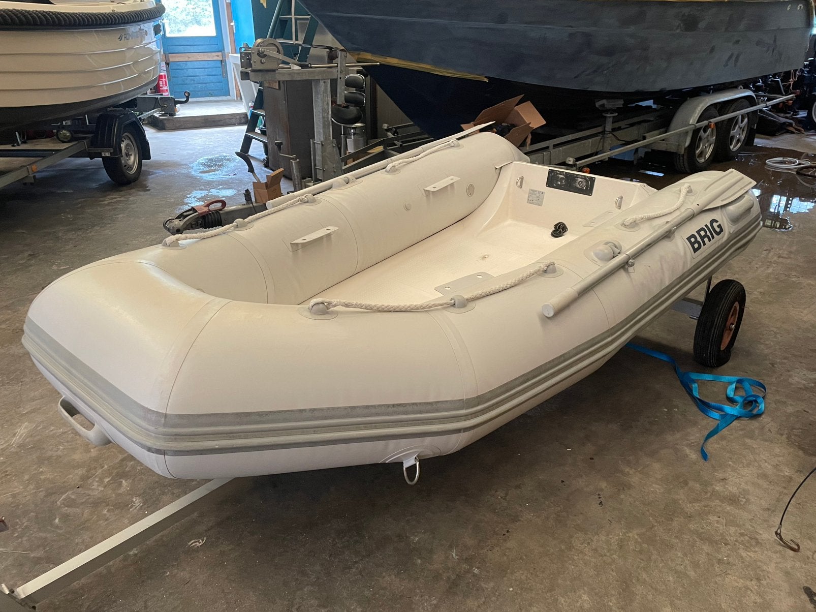 Strandtrailer Rubberboot, Gebruikt, Brig, Inclusief motor, Ophalen