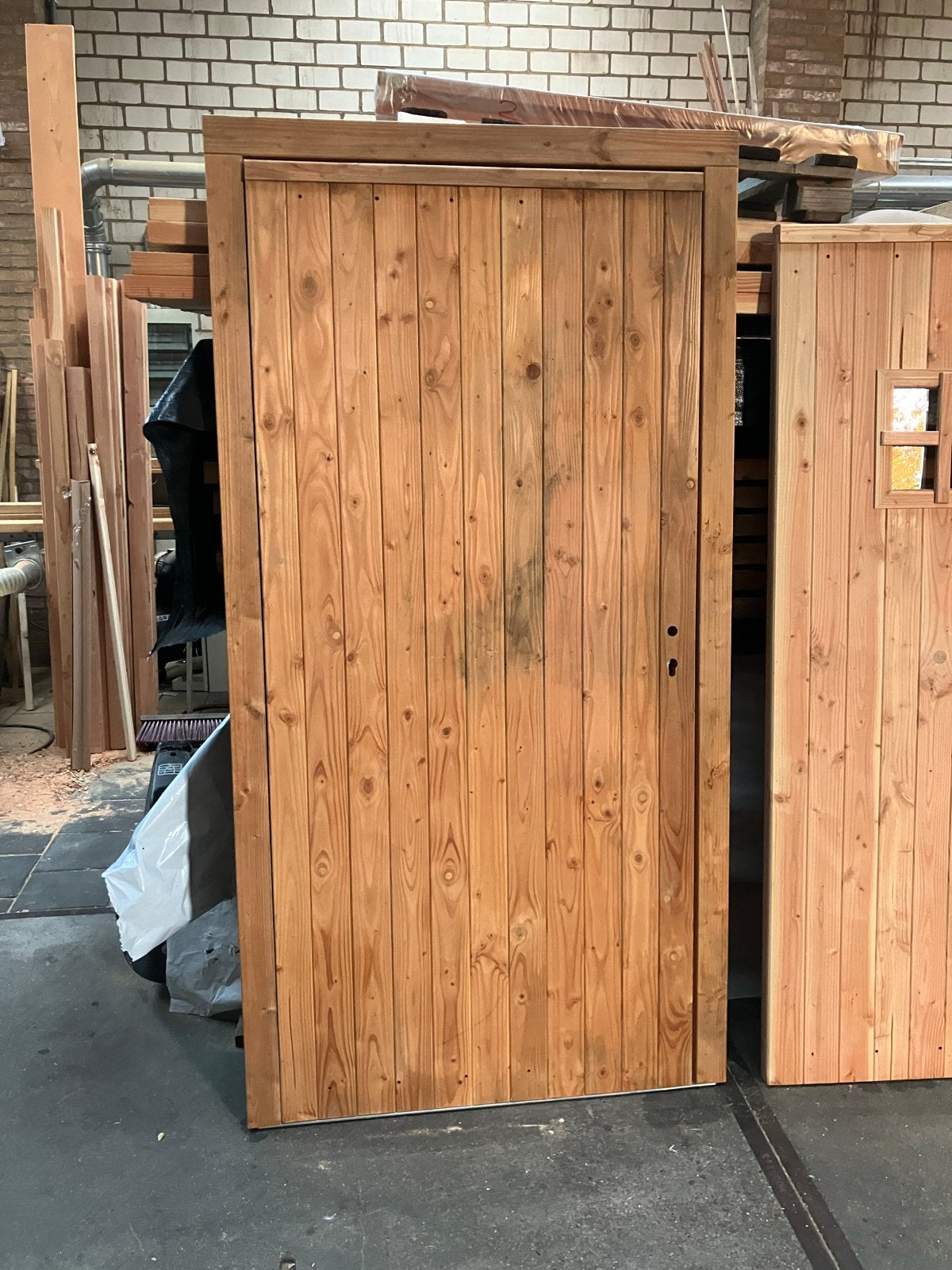 Douglas deur 108x209cm (bxh) - Lichte B-keus, 200 tot 215 cm, Hout, Ophalen, 100 tot 120 cm