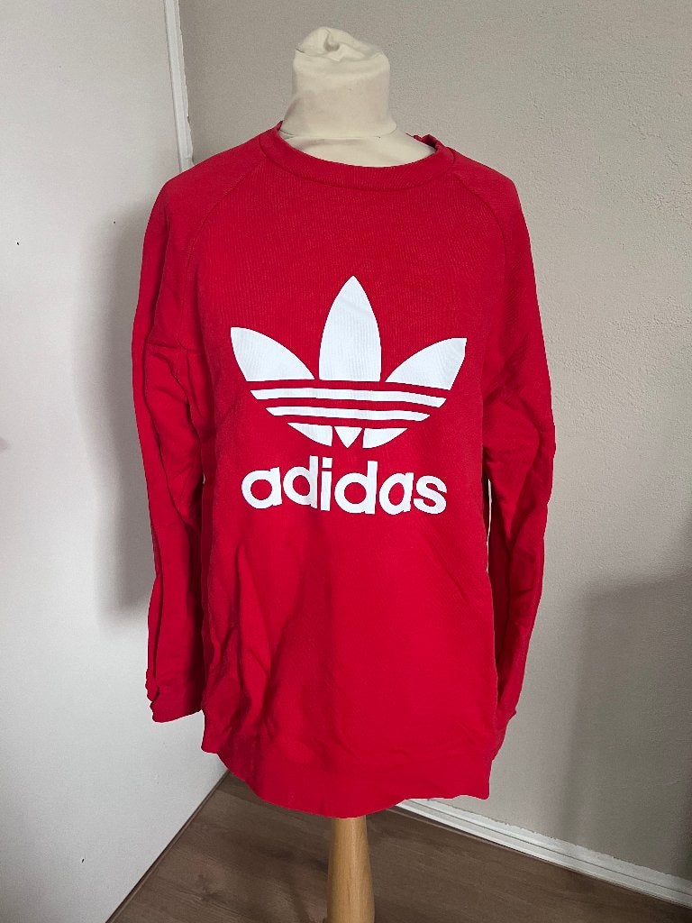 Rode heren sweater van ADIDAS maat L, Maat 52/54 (L), Ophalen of Verzenden, Zo goed als nieuw, Adidas