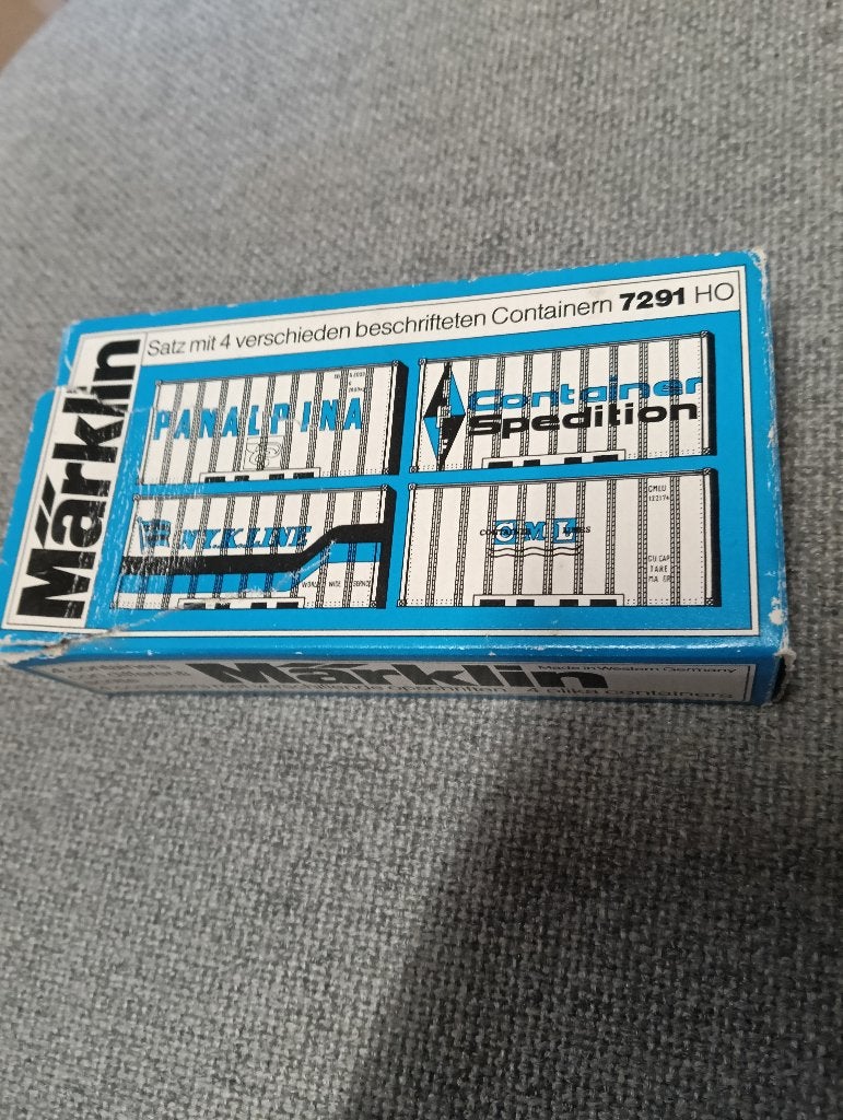 Marklin HO 7291 Container Set uit 1972, Wisselstroom, Gebruikt, Overige typen, Ophalen of Verzenden