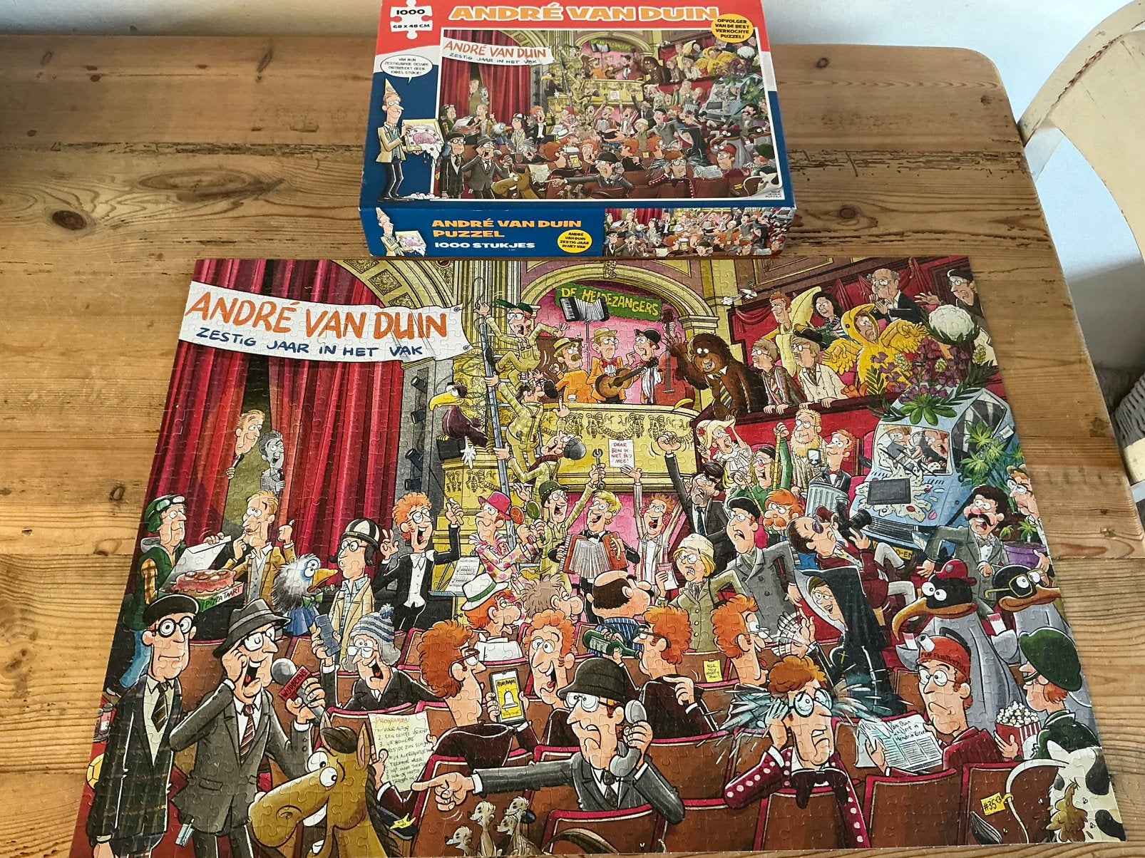 Puzzel André van duin. 1000 stukjes. Compleet zie foto., Ophalen, 500 t/m 1500 stukjes, Zo goed als nieuw