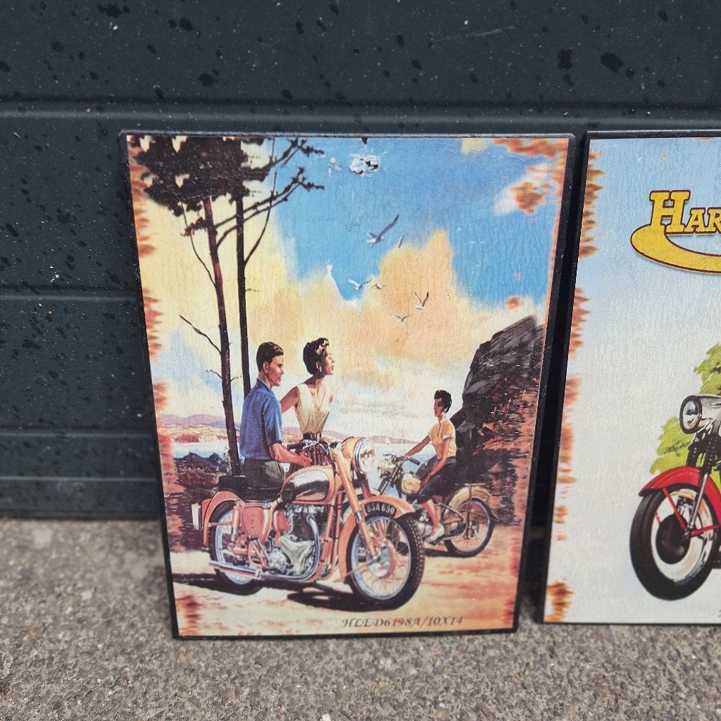 6 Metalen Vintage Look Posters / Wanddecoratie / Schilderij, Minder dan 50 cm, Gebruikt, -, -