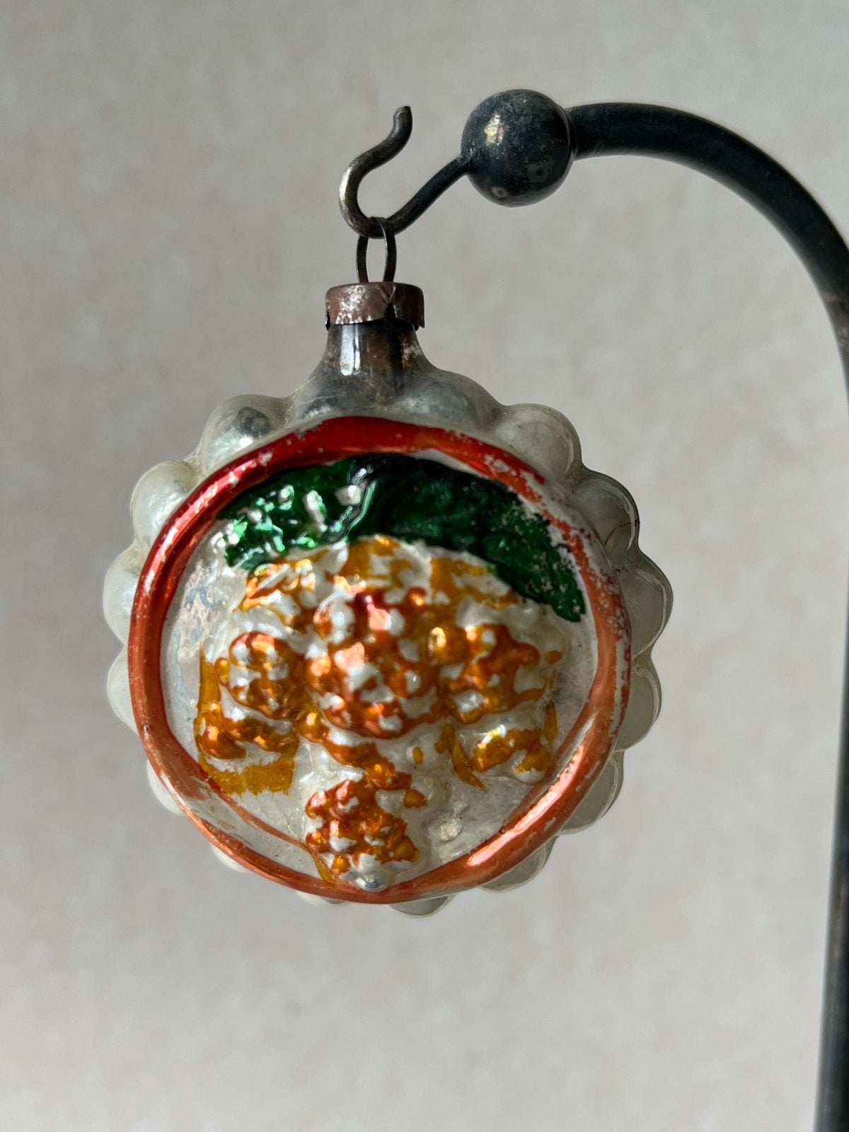 Oude glazen kerstbal (nr 78), Diversen, Kerst, Gebruikt, ., Ophalen of Verzenden, .