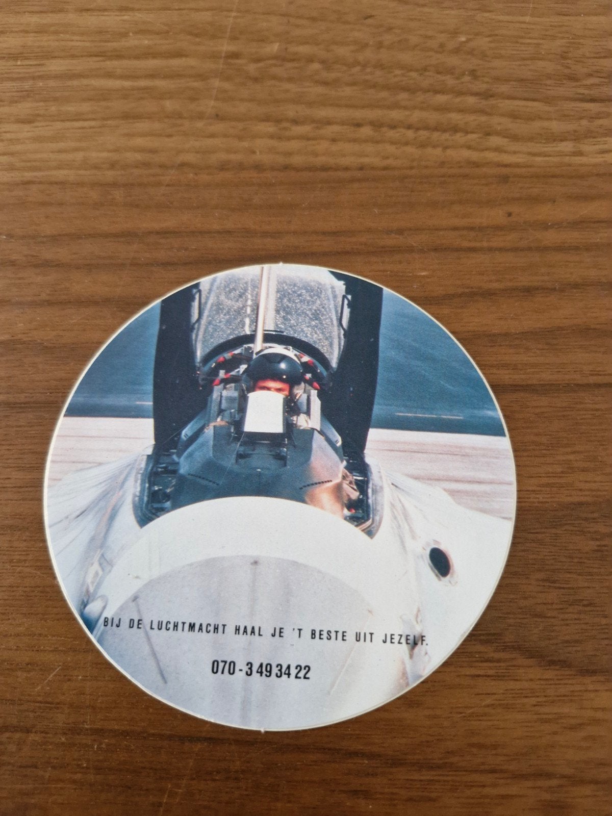 11582 Sticker Luchtmacht straaljager - 'Haal het beste uit j, Verzamelen, Stickers, Ophalen of Verzenden, Gebruikt, Overige typen