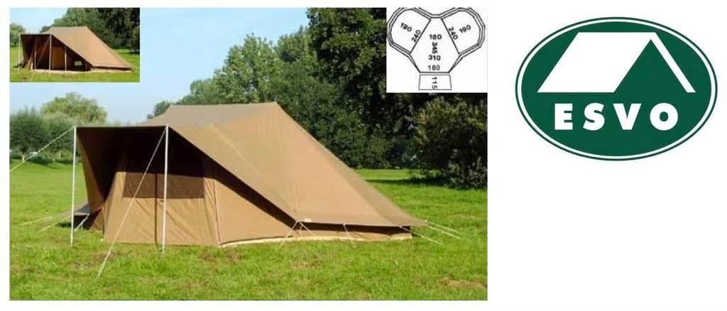 Lichtgewicht katoenen ESVO Barracuda – Grote gezinstent, Caravans en Kamperen, Ophalen, Gebruikt, Tot en met 6