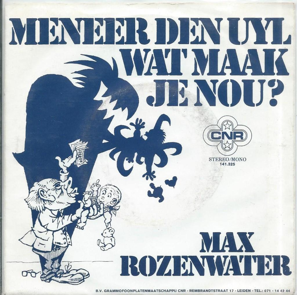 Vinyl Single Max Rozenwater, Ophalen of Verzenden, Gebruikt, Nederlandstalig
