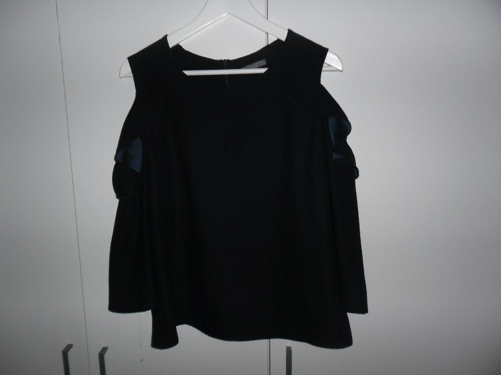 Kocca Collection Donkerblauwe Top Met Open Schouders Maat M, Maat 38/40 (M), Blauw, Kocca, Nieuw