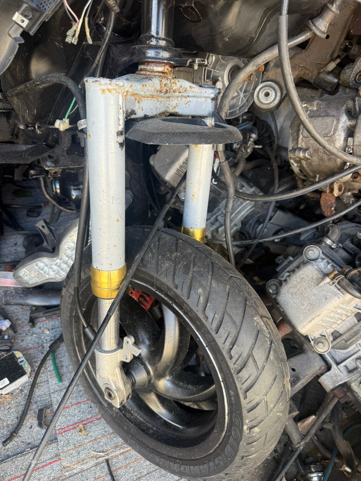 Gilera runner 125/180cc gouden ringen voorvork goede staat, Motoren, Ophalen of Verzenden
