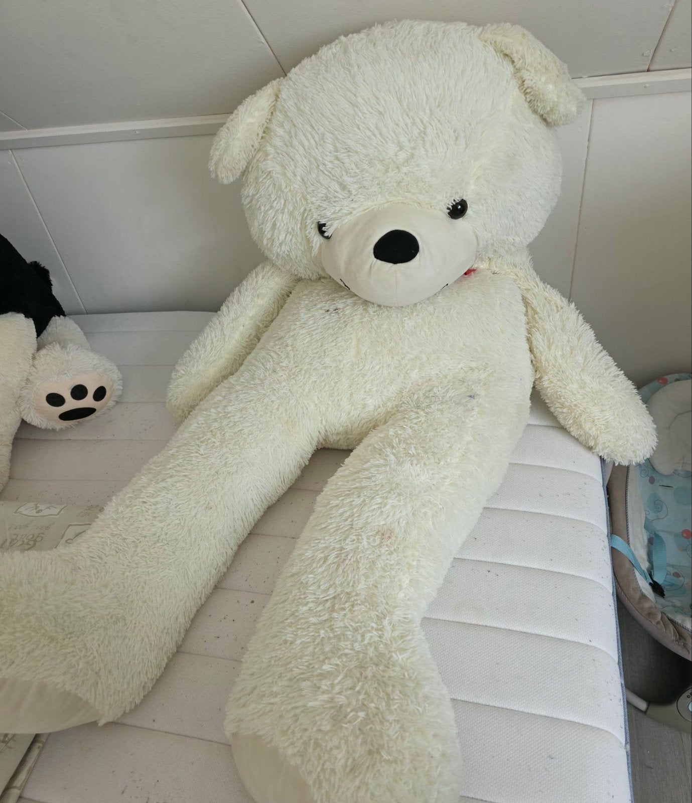 Grote witte teddybeer , Kinderspelletjes العاب اطفال, Kinderen en Baby's, Speelgoed | Knuffels en Pluche, Ophalen, Gebruikt, Beer