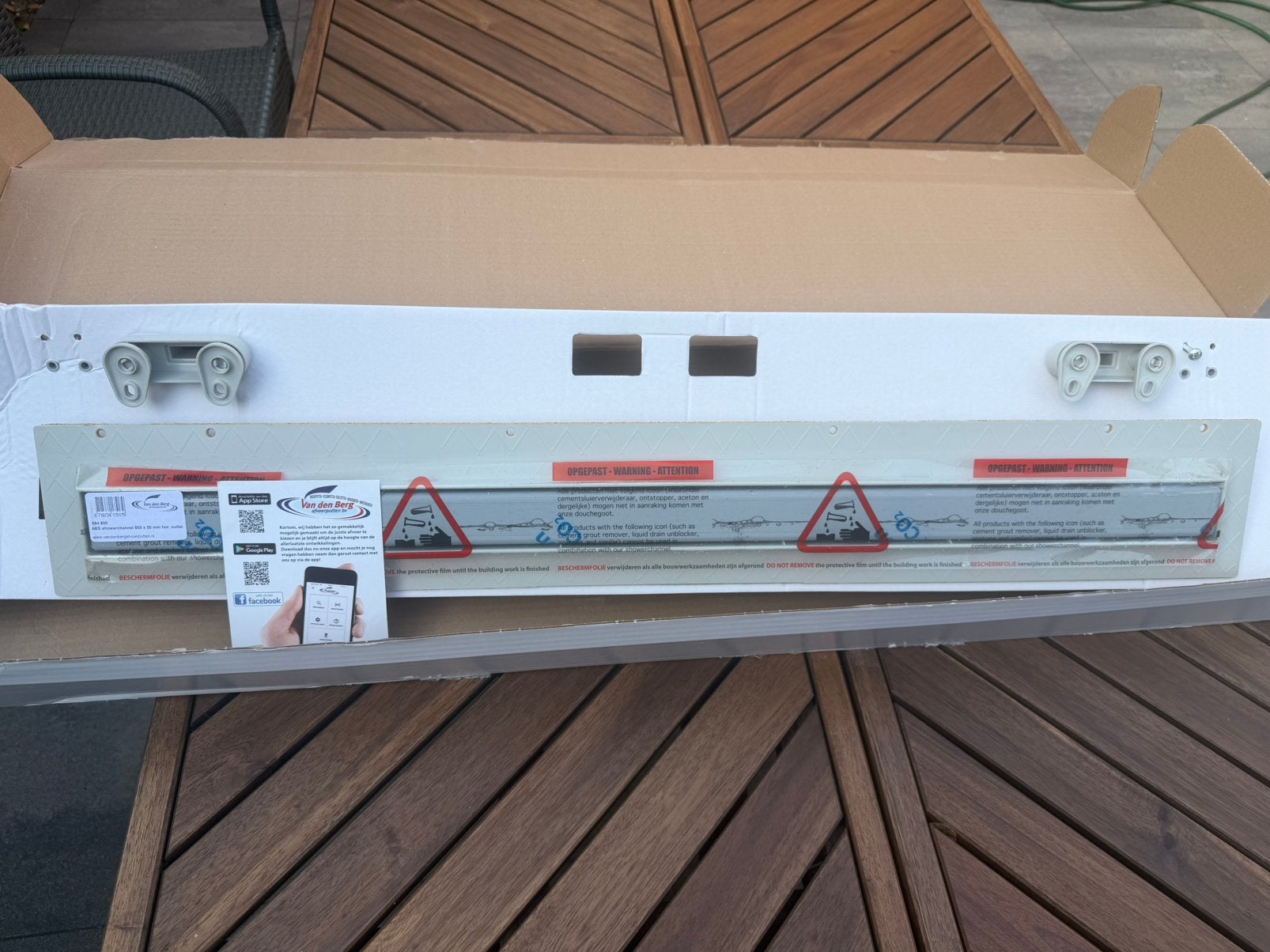 Abs douchegoot 800 x 50 mm, Ophalen of Verzenden, Nieuw, Douche