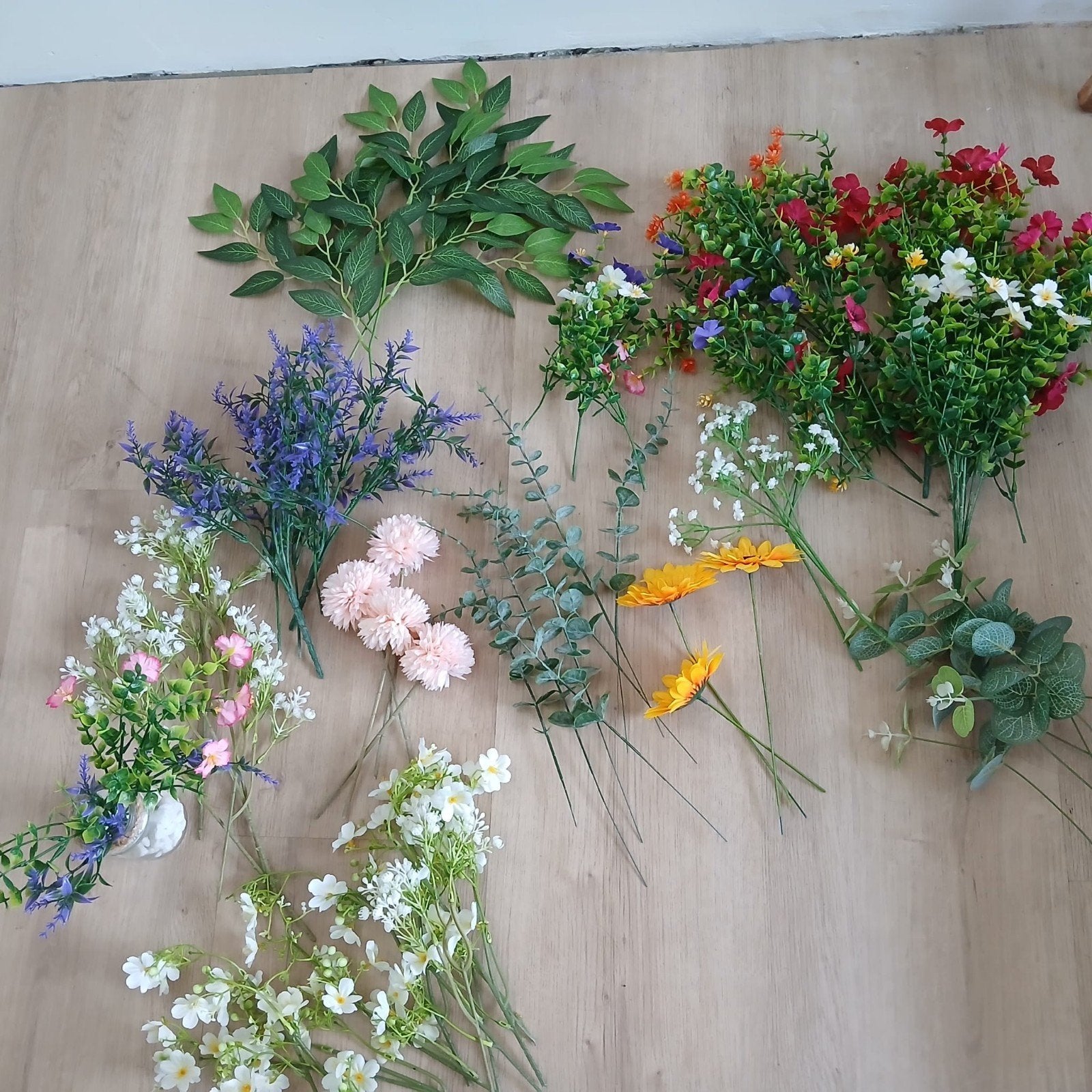 Diverse kunstbloemen en -planten voor feestje/bruiloft, Huis en Inrichting, Ophalen, Binnen