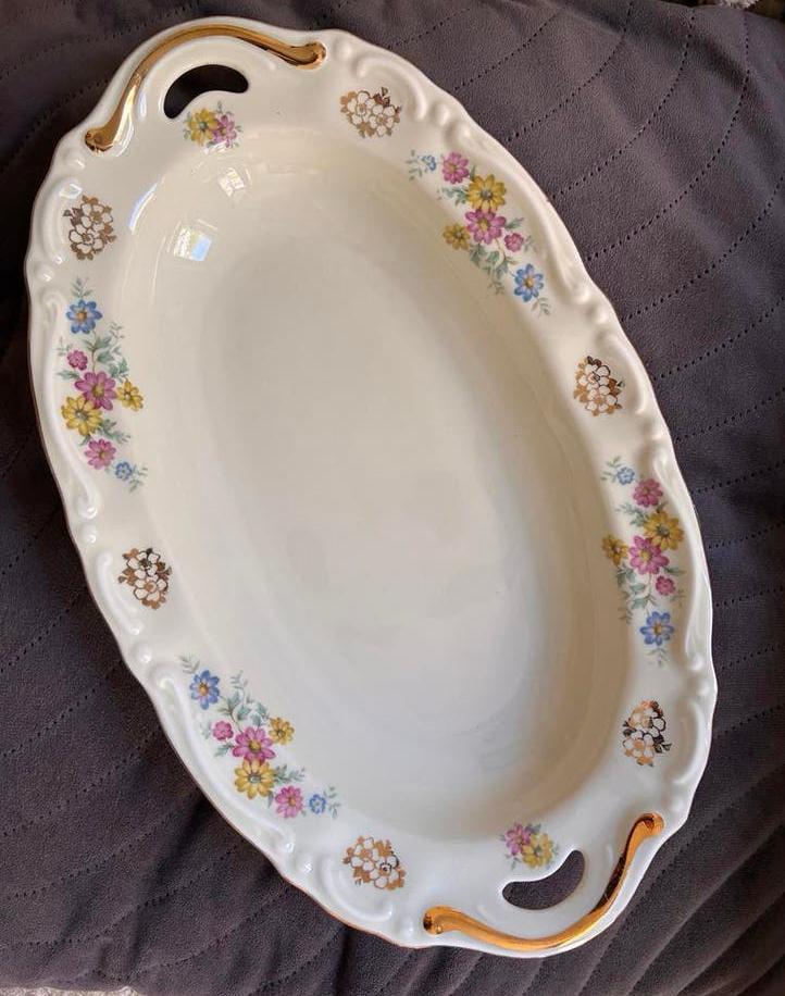 Vintage J. Kronester Bavaria Serveerschaal - Bloemen, Ophalen of Verzenden