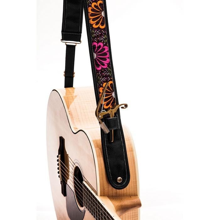 Kyser GUITAR STRAP neon bloom black Gitaarband, ., Nieuw, Ophalen of Verzenden, .
