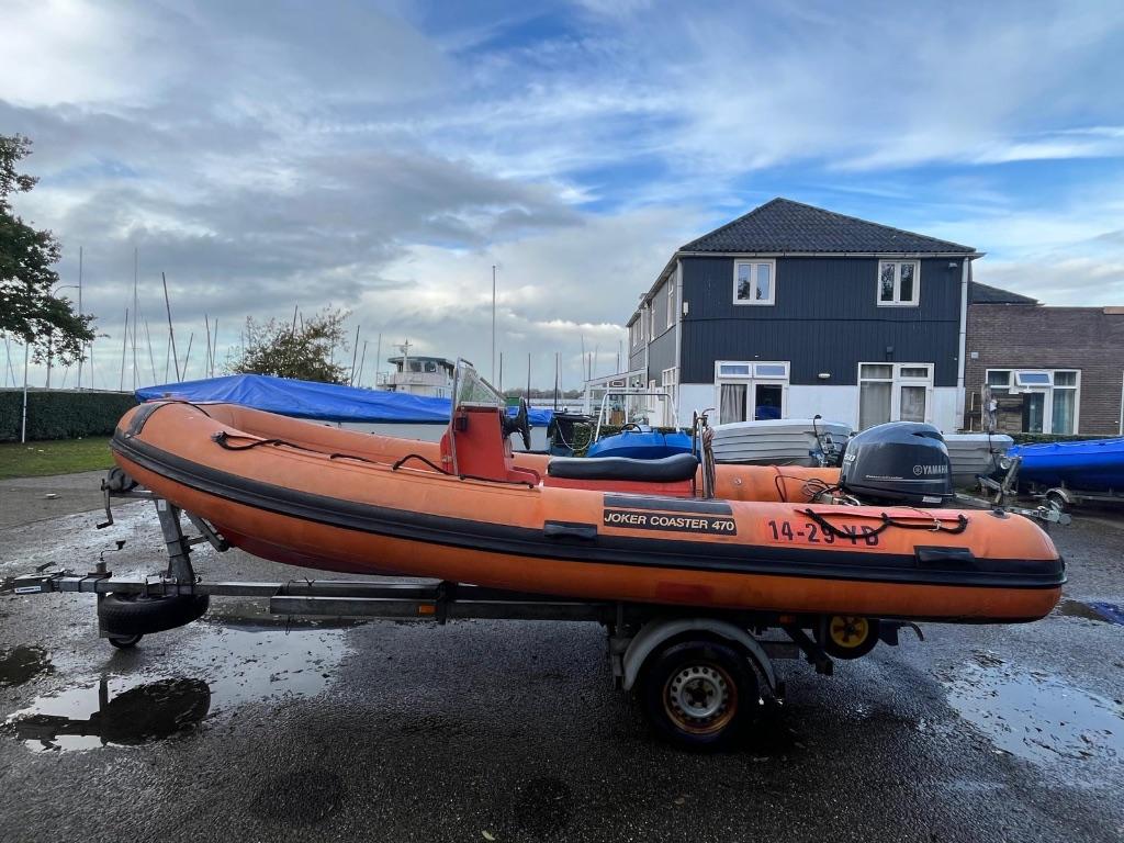 Joker Coaster 470 RIB met Yamaha 50pk buitenboordmotor, Watersport en Boten, Rubberboten, Gebruikt, Jokerboat, 50 pk, Ophalen