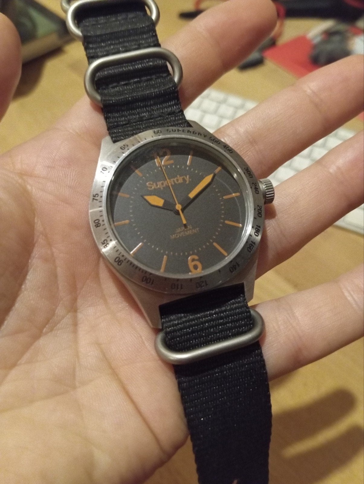 Superdry horloge Field Professional SYG112O, Sieraden, Tassen en Uiterlijk, Horloges | Heren, Overige merken, Gebruikt, Staal
