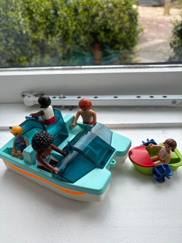 Playmobil waterfietsen, Ophalen of Verzenden, Gebruikt, Complete set