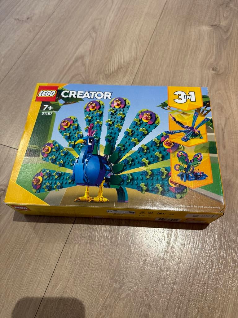 LEGO Creator 3in1 31157 Exotische pauw, Lego, Ophalen of Verzenden, Zo goed als nieuw, Inclusief doos