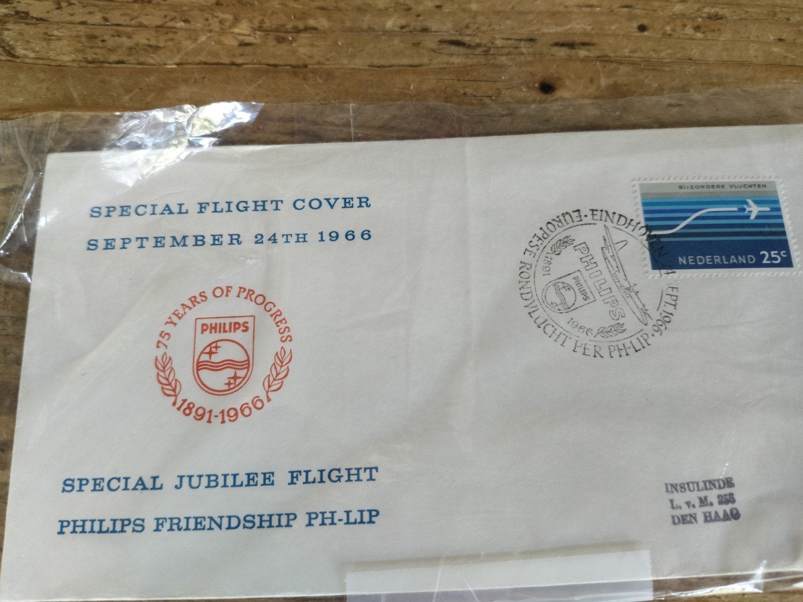 Special Flight Cover Philips Friendship PH-LIP 1966, Ophalen of Verzenden