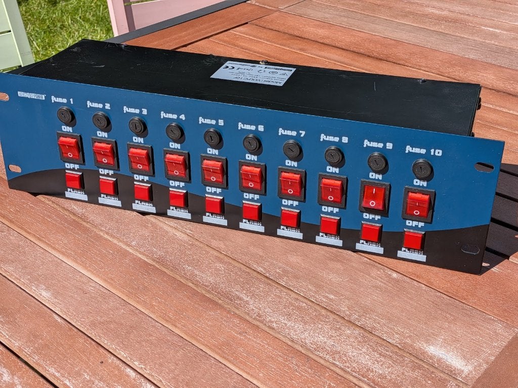 HQ Power VDLPC10F – 10-kanaals stroomverdeler (19"), Ophalen of Verzenden, Gebruikt, Overige typen