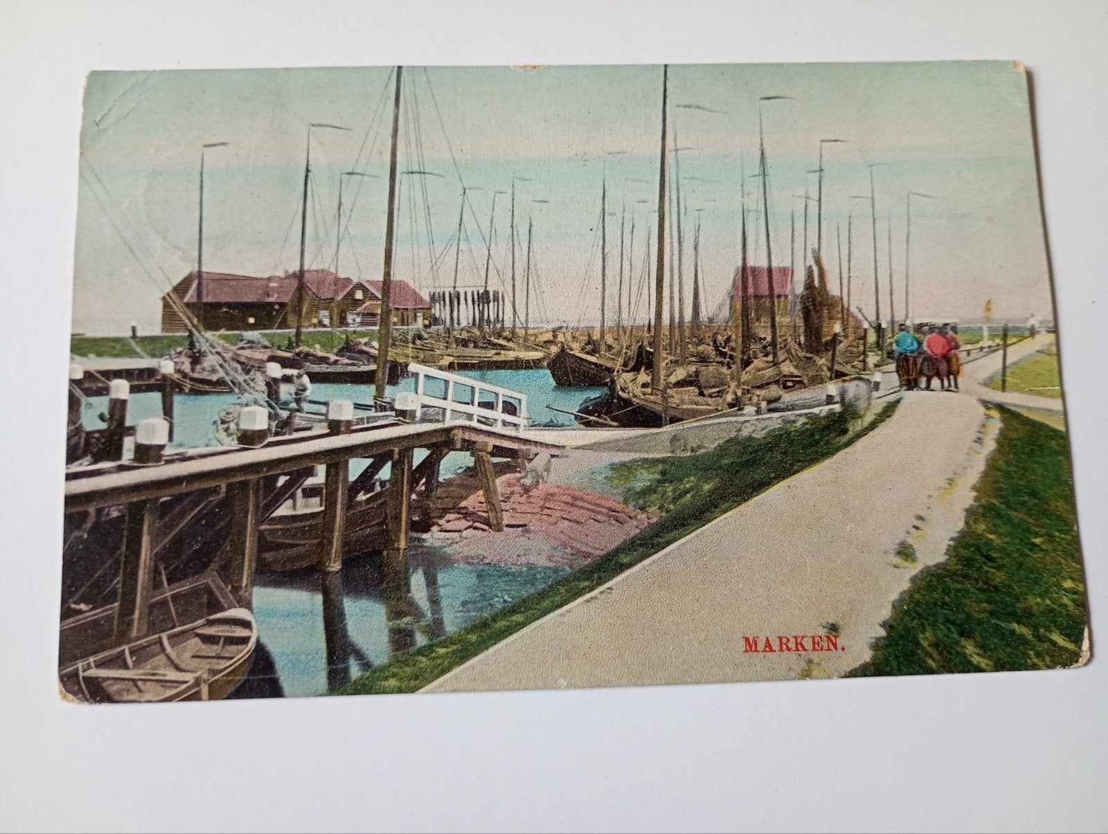 Marken Haven met Scheepvaart 1905, Ophalen of Verzenden, Voor 1920, Gelopen, Noord-Holland