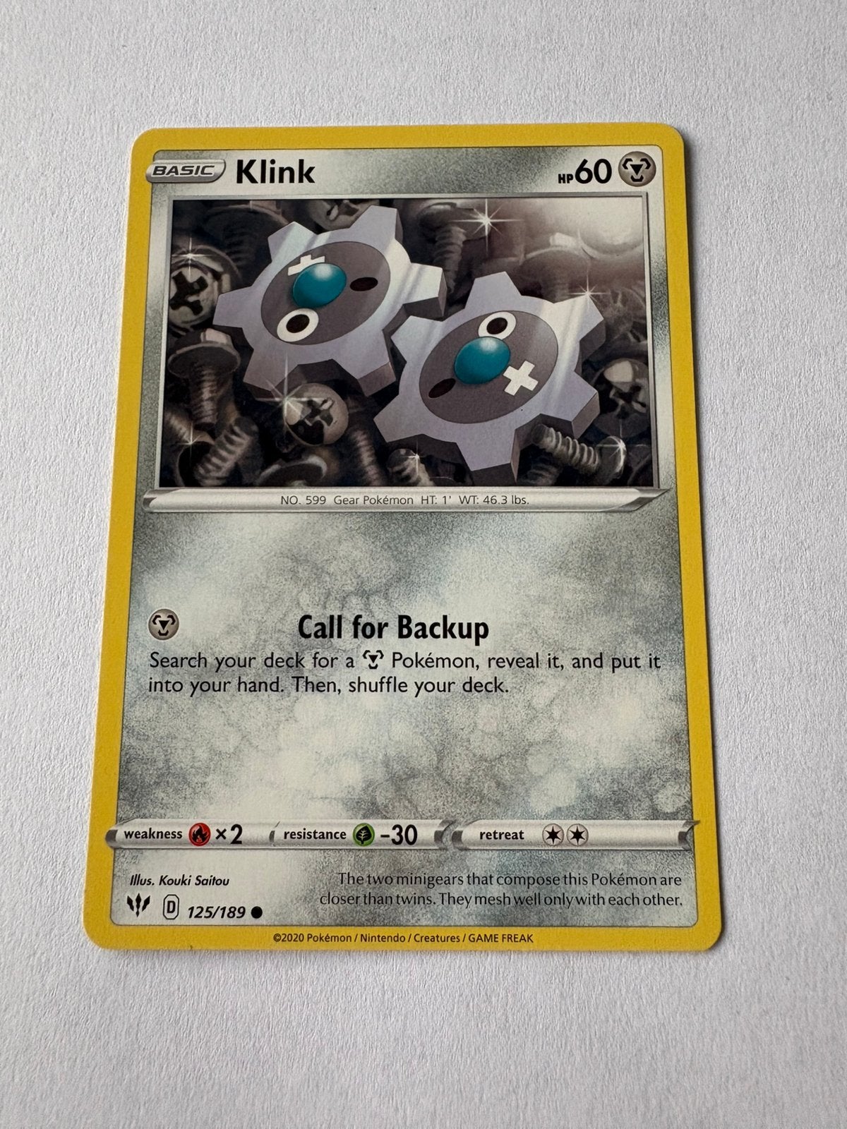Pokémon kaart Basic Klink, Ophalen of Verzenden, Nieuw