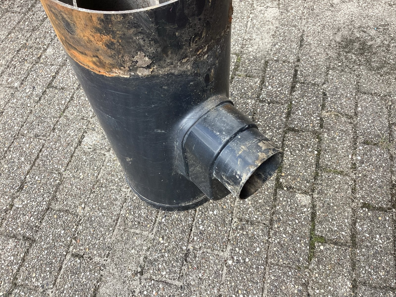 4 STUKS PVC ONDERBAK met 125 aansluiting / STRAATKOLK, Ophalen, Afvoer, Gebruikt, Pvc