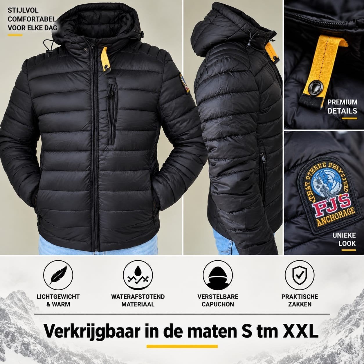 Parajumper heren winterjas S tm XXL, Ophalen of Verzenden, Nieuw, Overige maten, Zwart