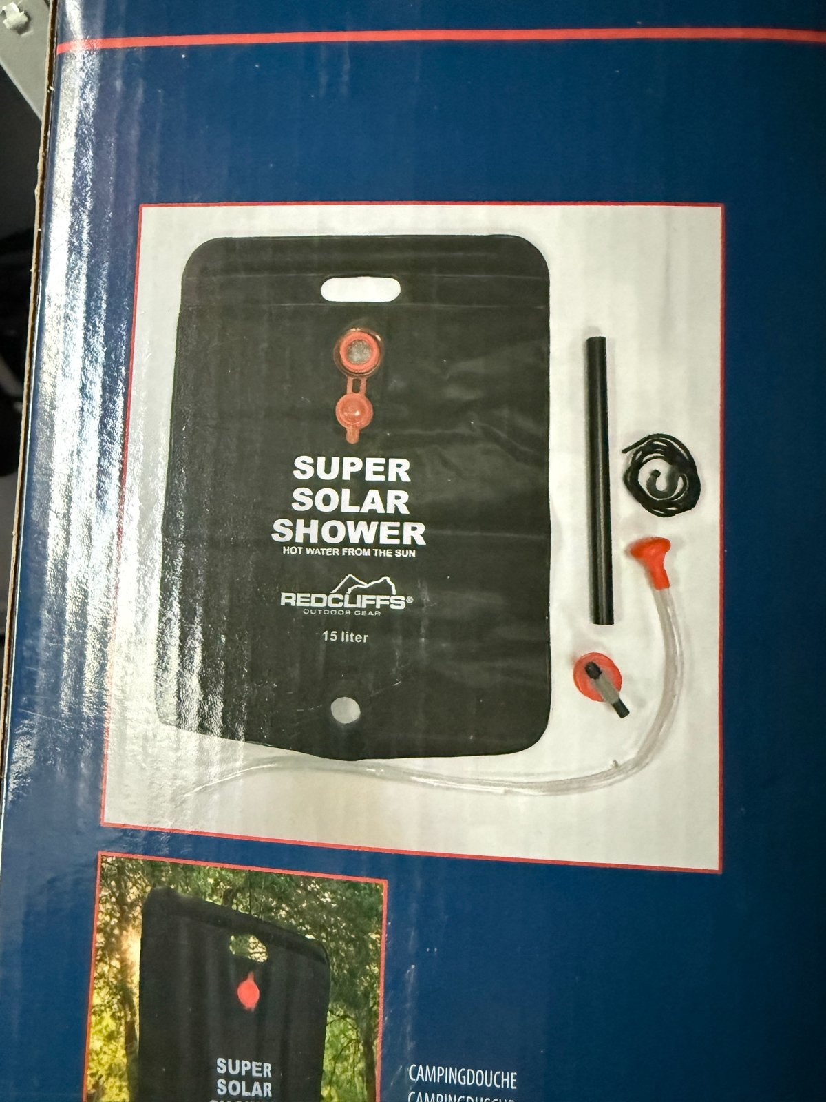 Nieuwe Redcliffs Super Solar Douche 15L - Campingdouche, Ophalen of Verzenden, Nieuw