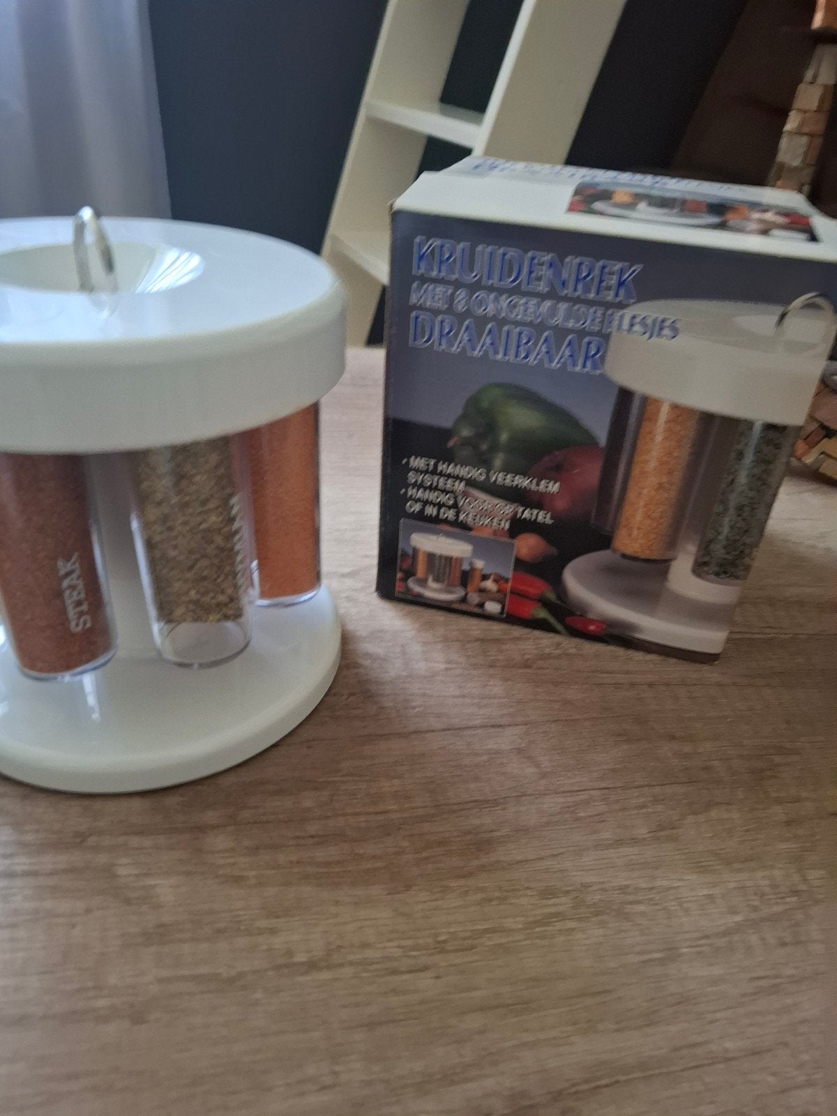 Draaiend kruidenrek met 8 potjes, Overige typen, Kunststof, Nieuw, Ophalen of Verzenden