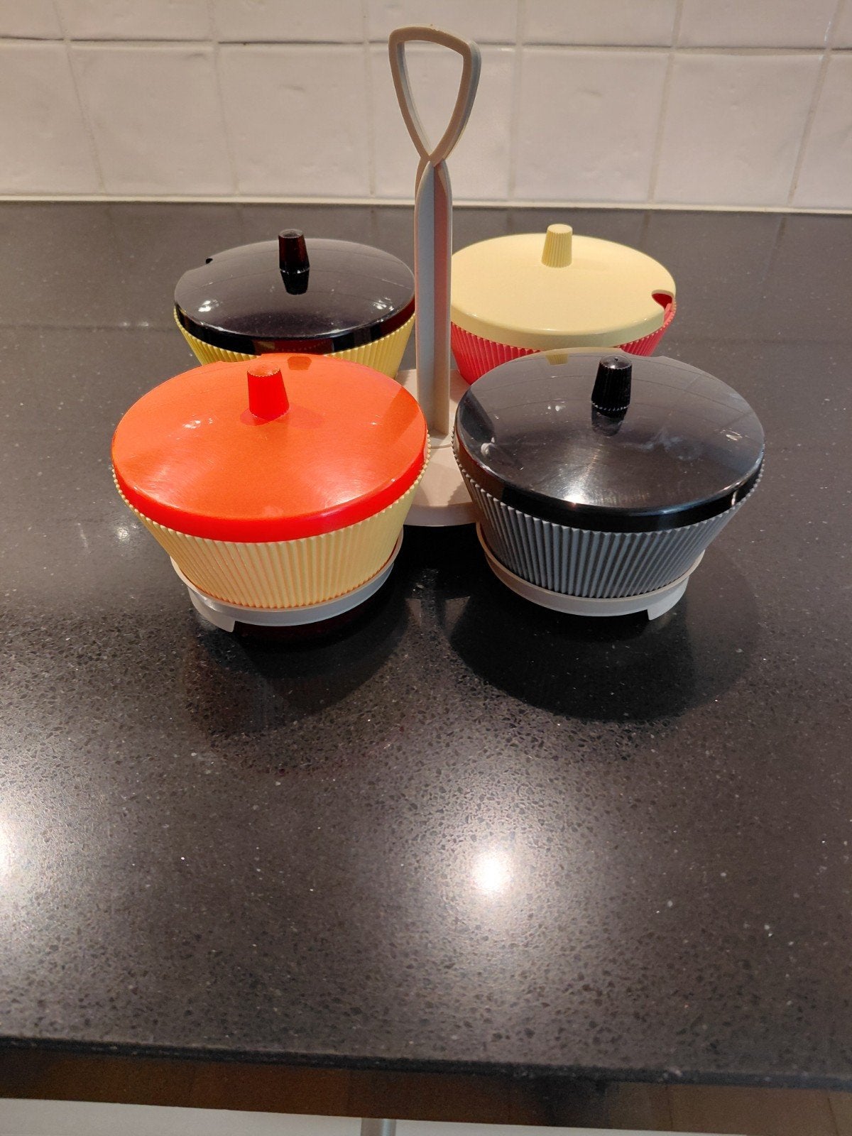 Turkstra caroussel met gekleurde bakjes, Kunststof, Ophalen of Verzenden, Meerkleurig, Overige merken