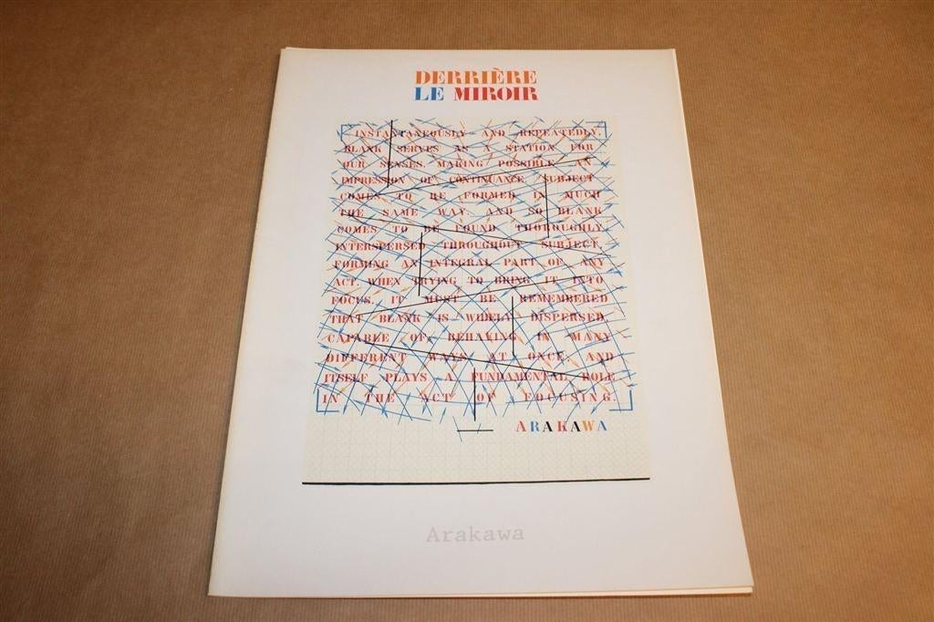 Kunstuitgave Derrière Le Miroir. Arakawa. Zeldzaam. 1977., Ophalen of Verzenden, Gelezen