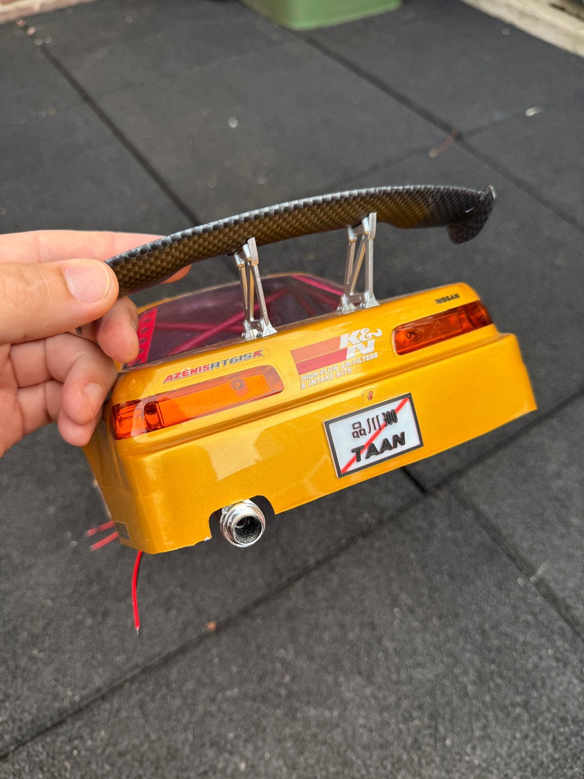 S13 RC drift body | LED, Ophalen of Verzenden, Zo goed als nieuw, Onderdeel