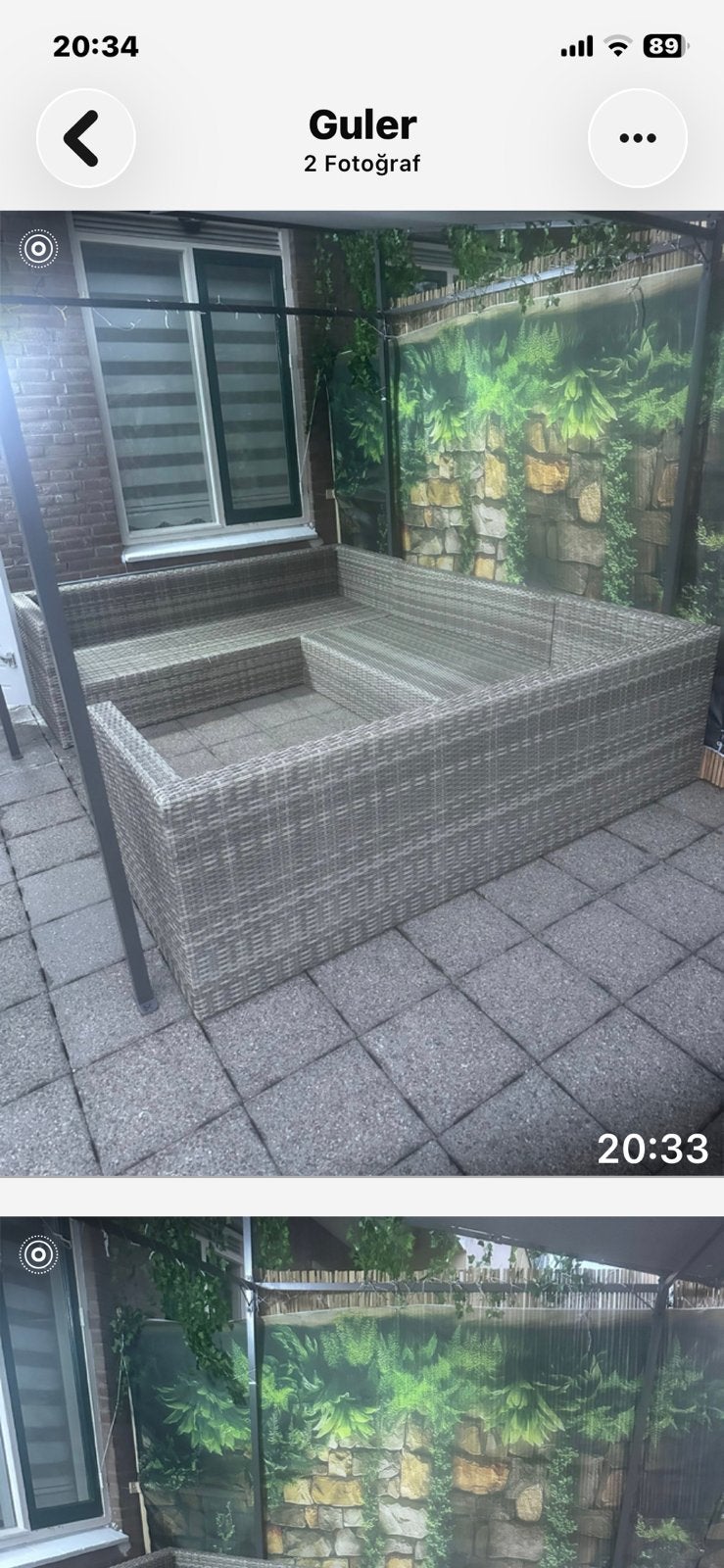 Tuin bank, Ophalen, Zo goed als nieuw