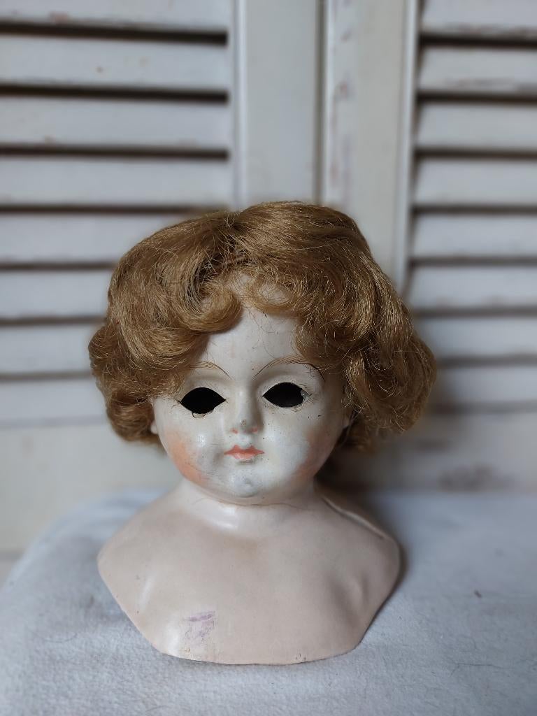 antieke pop, mooi antiek brocante schouder hoofdje, Verzamelen, Poppen, Ophalen, Gebruikt, Overige typen