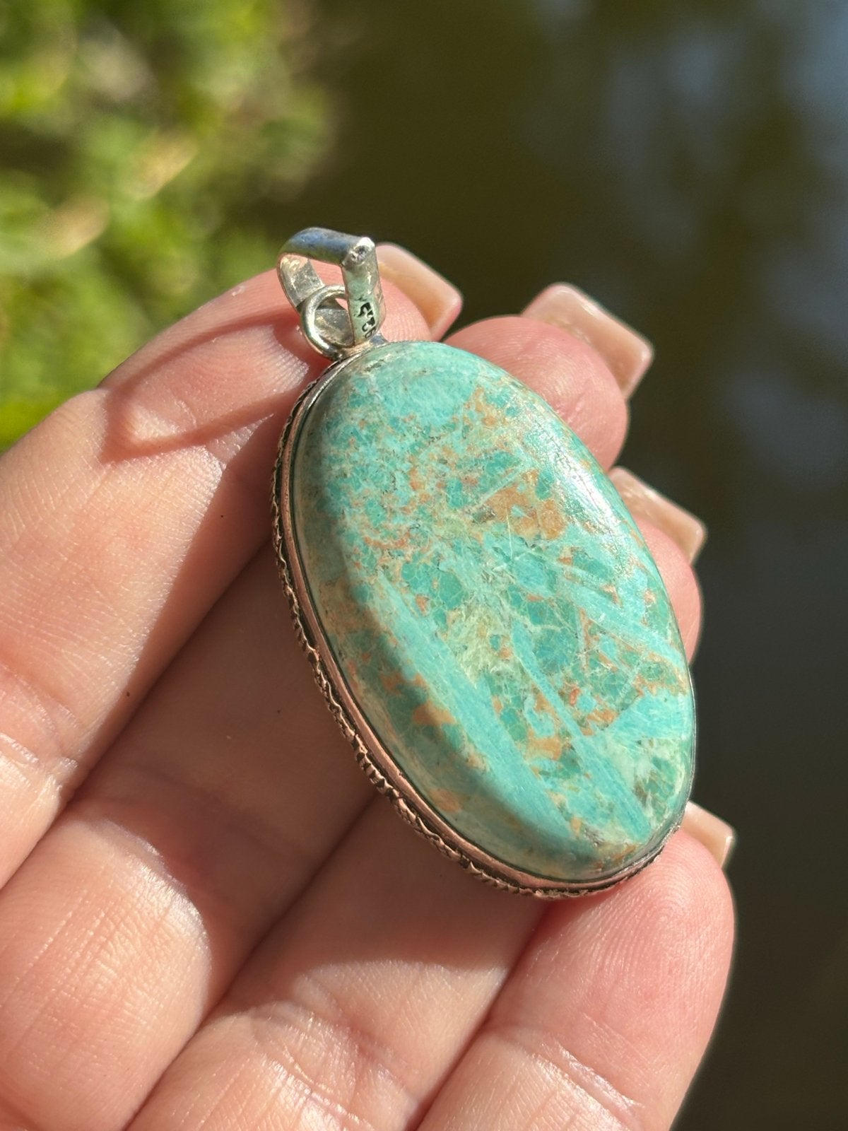 Peruviaanse Turkoois Edelsteenhanger Sieraden Schoonheid, Overige voorstellingen, Nieuw, Ophalen of Verzenden, Schimmelstraat