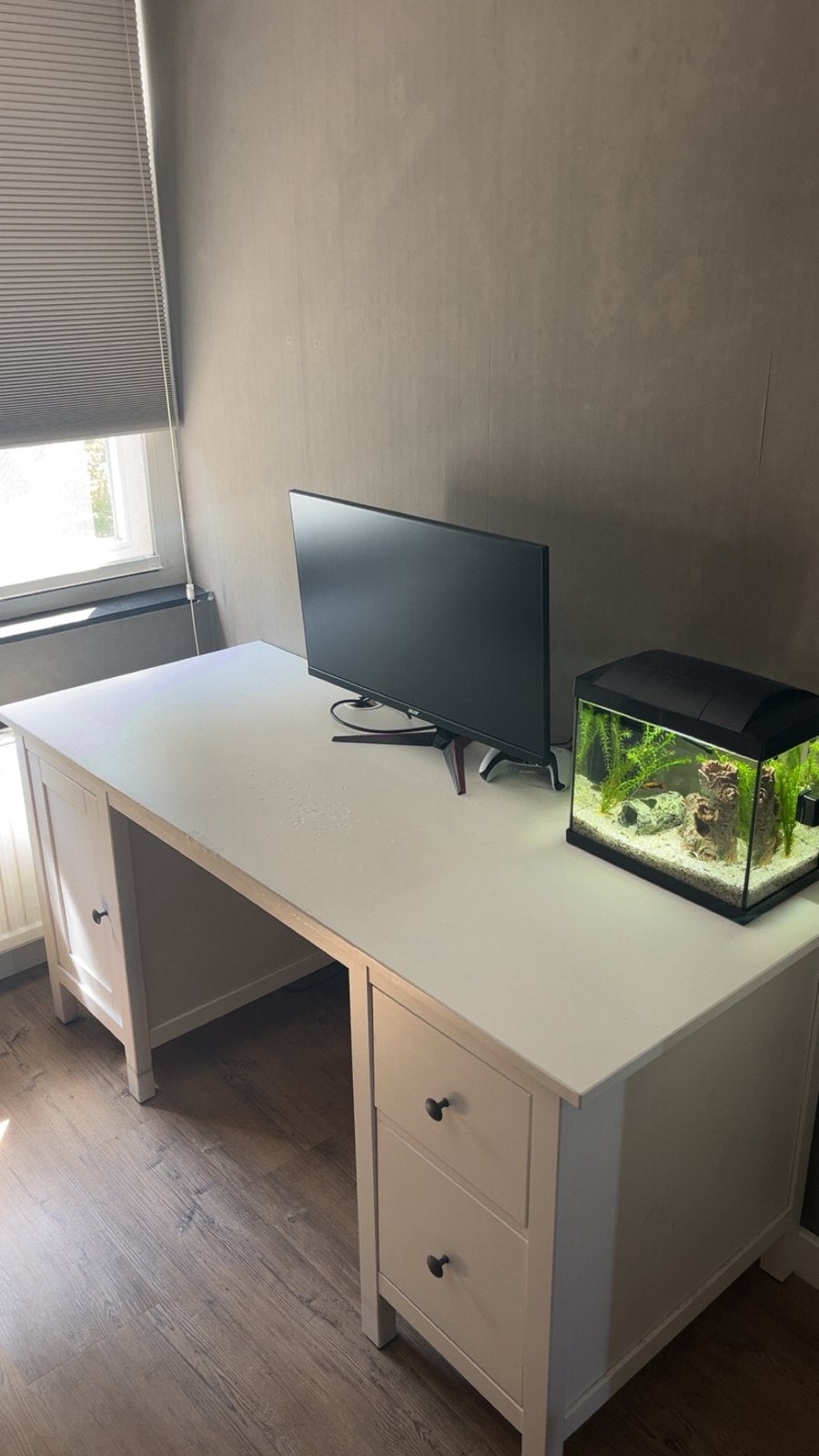 IKEA Bureau Wit. Hemnes, Met lades, Gebruikt, Ophalen of Verzenden, IKEA